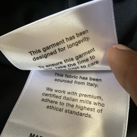 ESSE Studio Italian Cotton Black Short Sleeve Button Front Shirt Size 8 - Picture 6 of 9